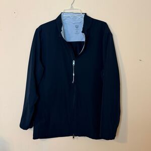 NWOT Mens XL Graham Luxe Kash Black Full Zip Performance Windbreaker Golf Jacket